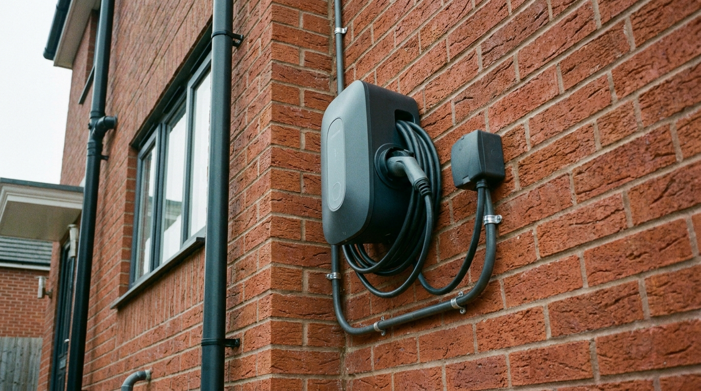 An EV charger installed by Niman Electrical Services
